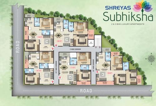  subhiksha Subhiksha Cluster Plan For Typical Floor