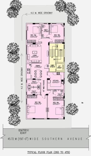  avenue Natural Avenue Cluster Plan from 2nd to 4th Floor