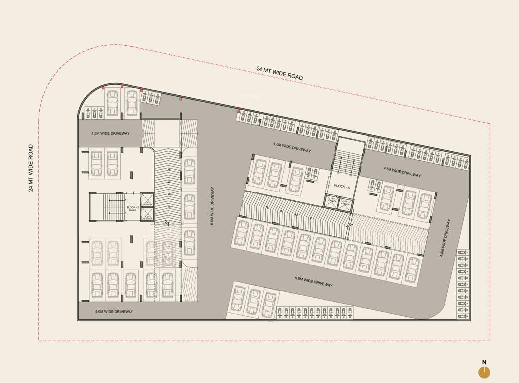  vivaan ixora Block A And B Cluster Plan For Basement 1 Floor