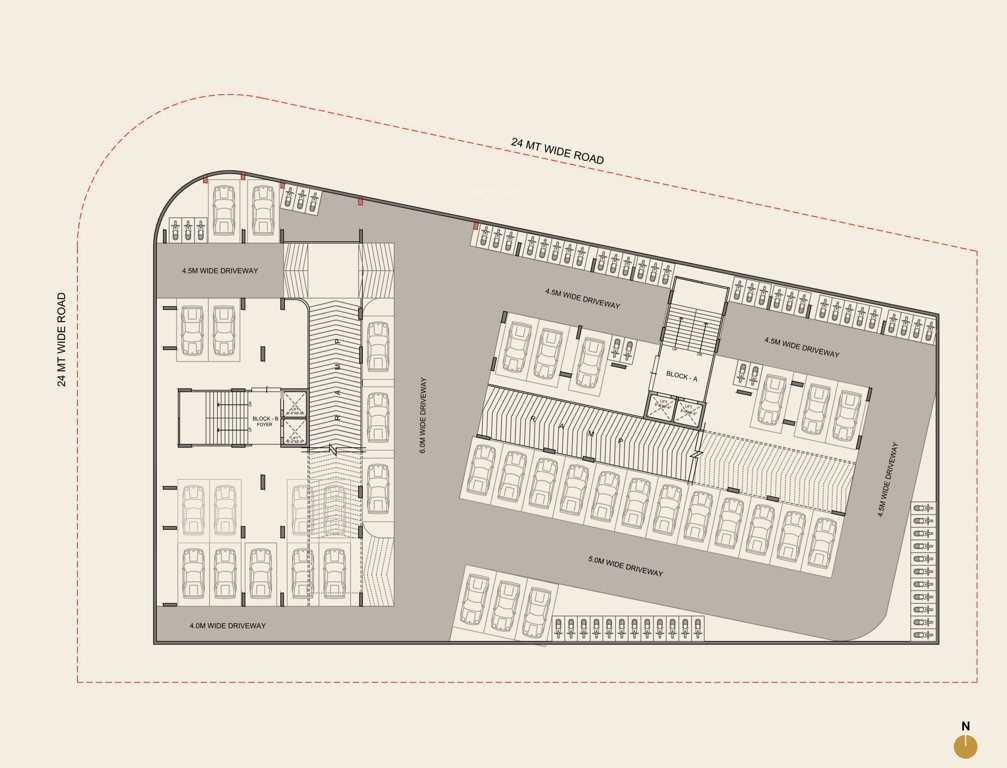  vivaan ixora Block A And B Cluster Plan For Basement 2 Floor