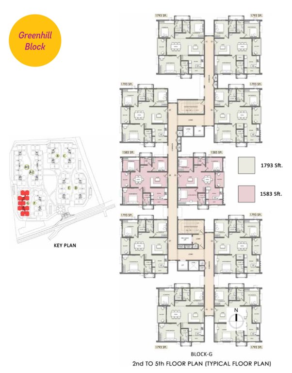  citadel phase 4 Block G Cluster Plan from 2nd to 5th Floor