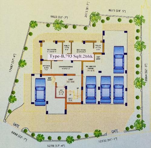 saptak-residency Saptak Residency Cluster Plan For Ground Floor