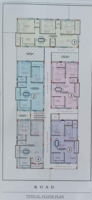  bhavya enclave Bhavya Enclave Cluster Plan from 1st to 5th Floor