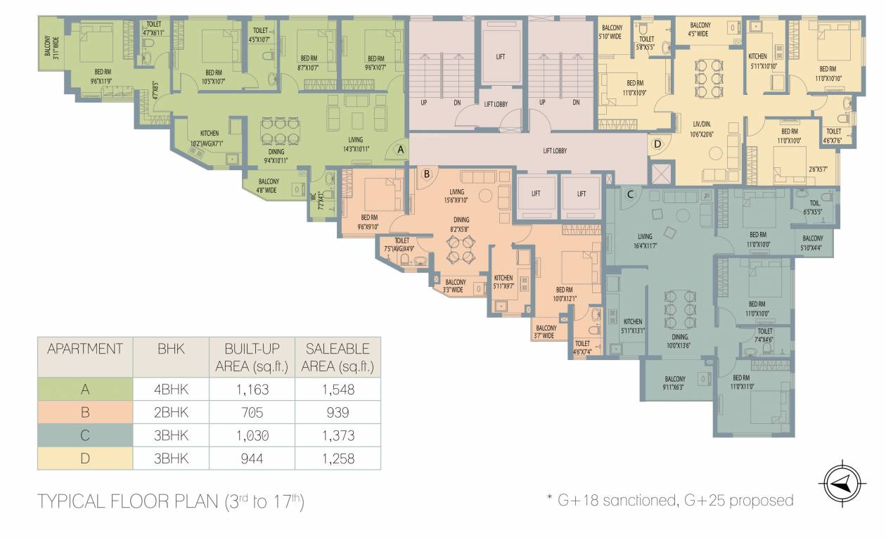  altamount Altamount Cluster Plan From 3rd To 17th Floor