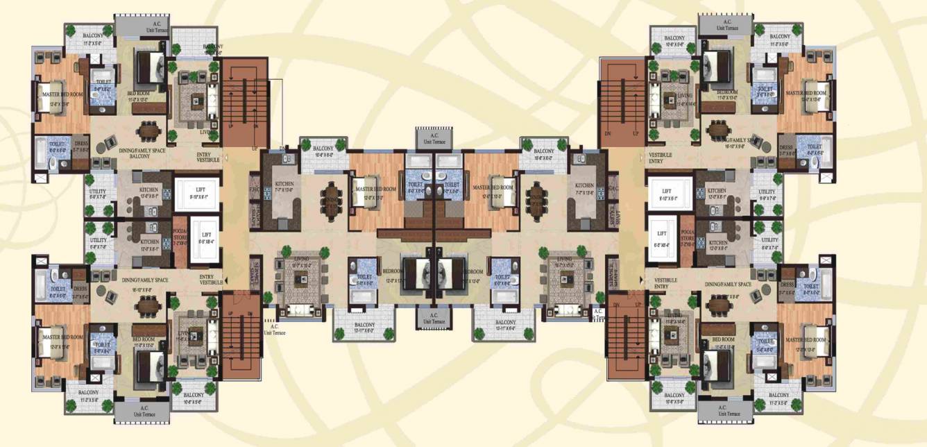  gallant west Tower A Cluster Plan