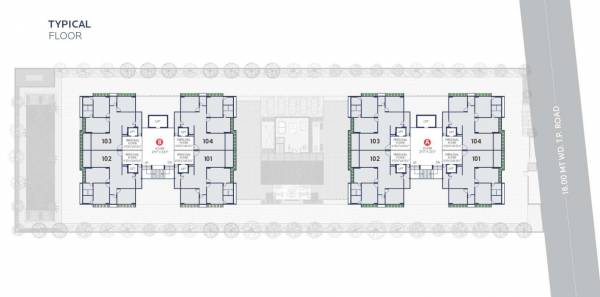  divya-heights Block A, B Typical Cluster Plan