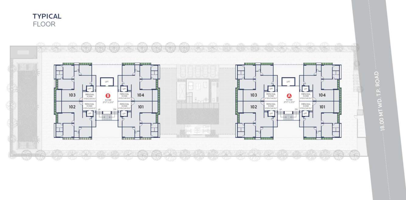  divya heights Block A, B Typical Cluster Plan