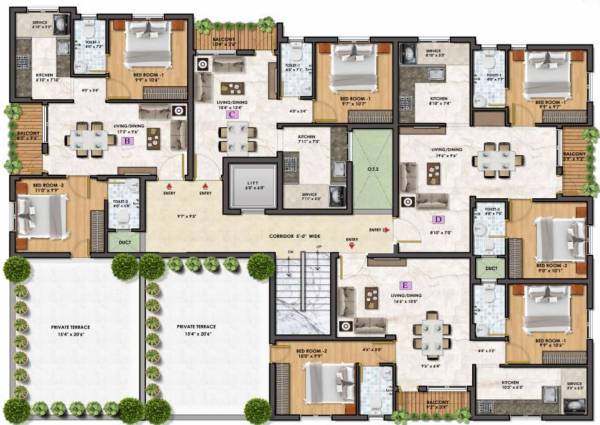  central-park Obel Central Park Cluster Plan For 3rd Floor