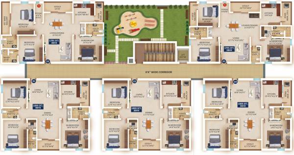  elysian-homes Elysian Homes Typical Cluster Plan
