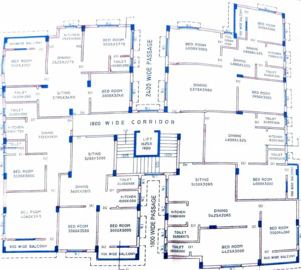  mitra-apartment Mitra Apartment Typical Cluster Plan