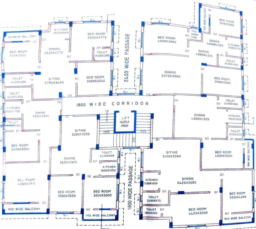  mitra apartment Mitra Apartment Typical Cluster Plan