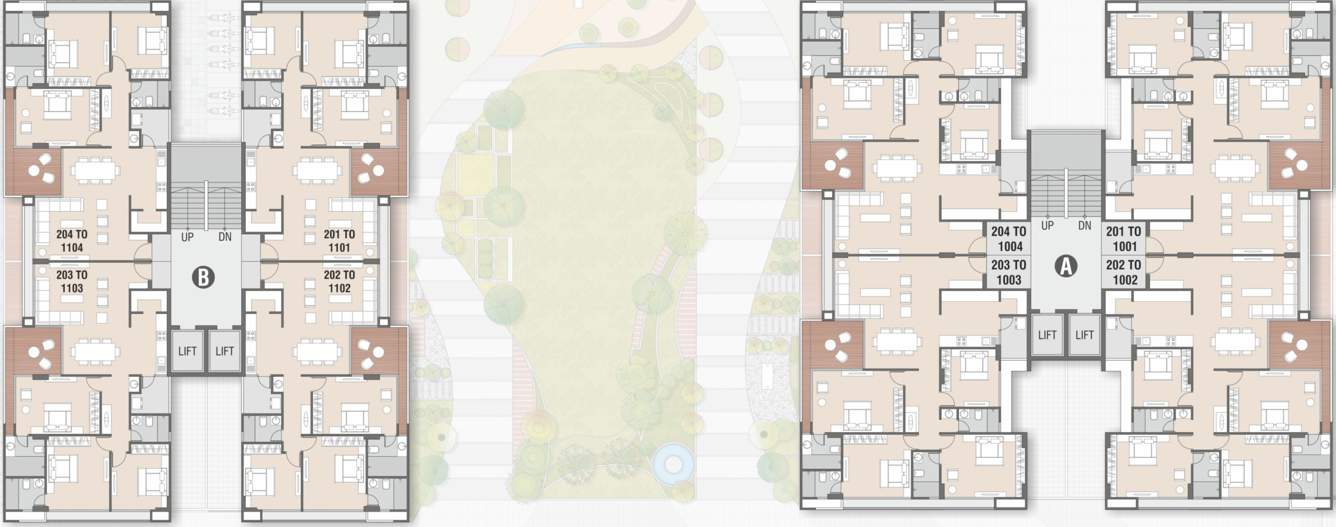 atmos by solaire Block A And B Cluster Plan For Typical Floor