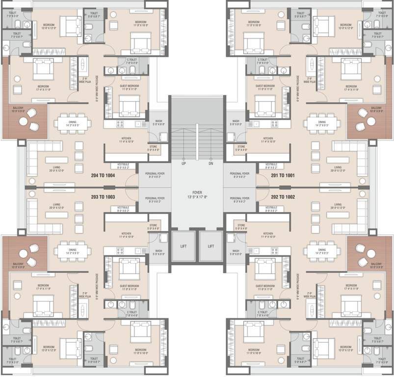  atmos by solaire Block A Cluster Plan From 2nd To 10th Floor