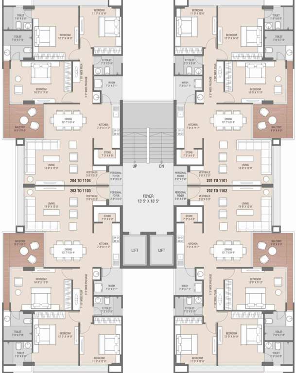  atmos by solaire Block B Cluster Plan From 2nd To 11th Floor