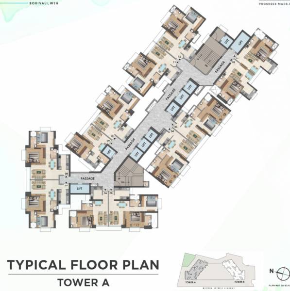  chandak-greenairy Wing A Typical Cluster Plan