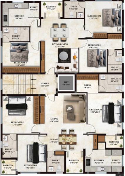  siddhashraman Swathis Siddhashraman Cluster Plan For Third Floor