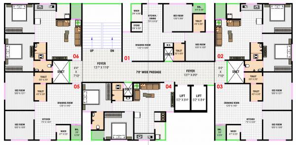  divine-elegance Block E Cluster Plan from 1st to 13th Floor
