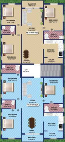  srimivaans-nest Srimivaans Nest Cluster Plan From 1st To 2nd Floor