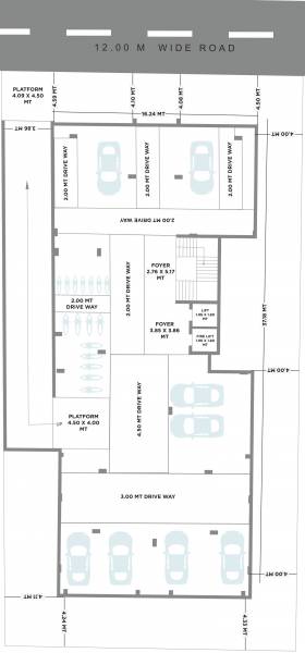  living Block - A Cluster Plan For Basement