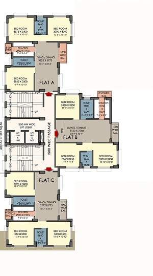  veeyu co operative housing society Veeyu Co Operative Housing Society Cluster Plan from 1st to 11th Floor