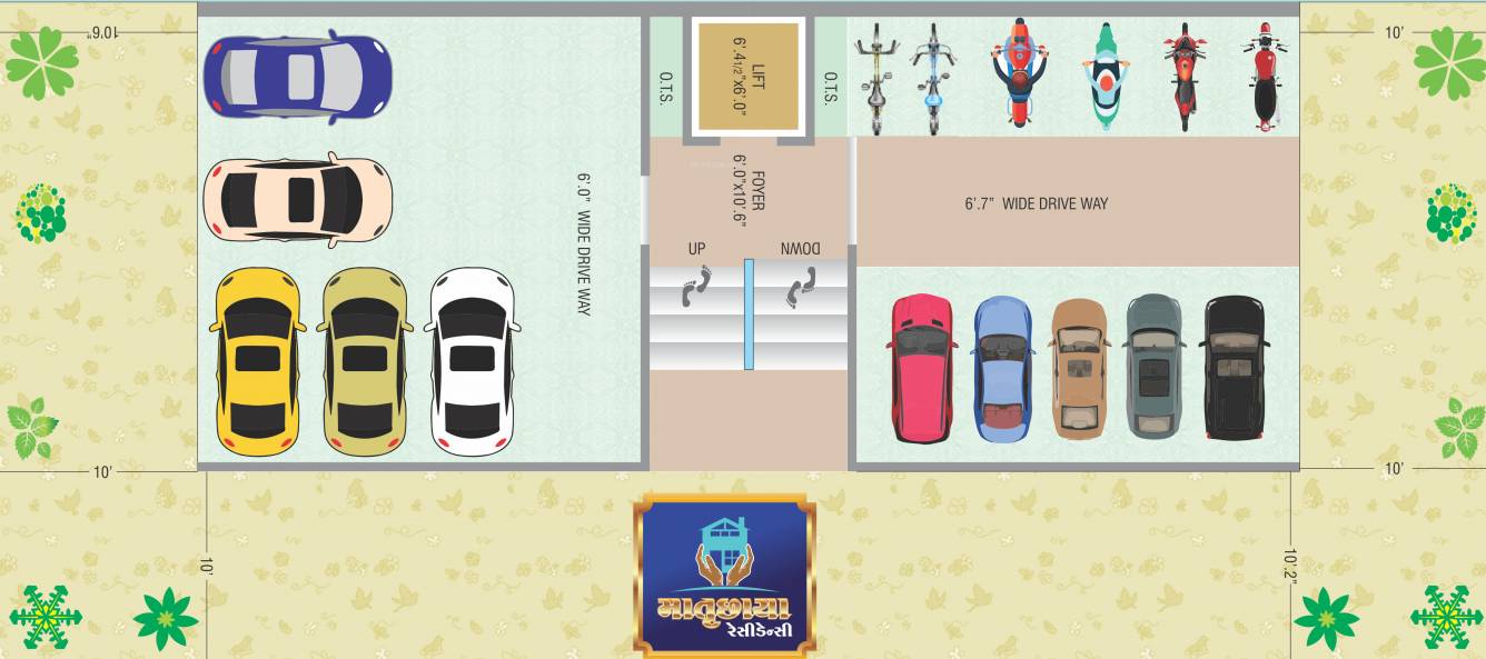  matruchhaya residency Sai Construction Cluster Plan For Ground Floor