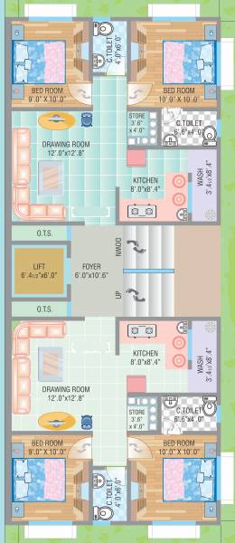  matruchhaya-residency Sai Construction Typical Cluster Plan