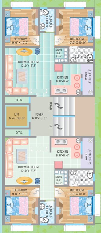 matruchhaya residency Sai Construction Typical Cluster Plan
