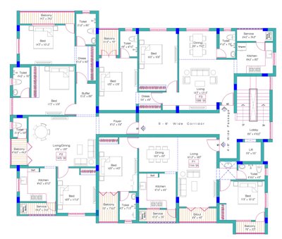  dhruva Dhruva Cluster Plan from 1st to 2nd Floor