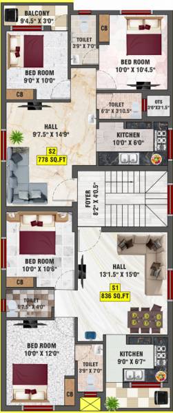  sai-cherry Sai Cherry Cluster Plan For 2nd Floor