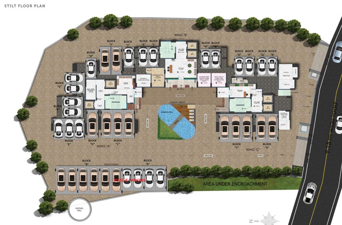  ashok odyssey Ashok Odyssey   A Wing, B Wing, C Wing Stilt  Cluster Plan