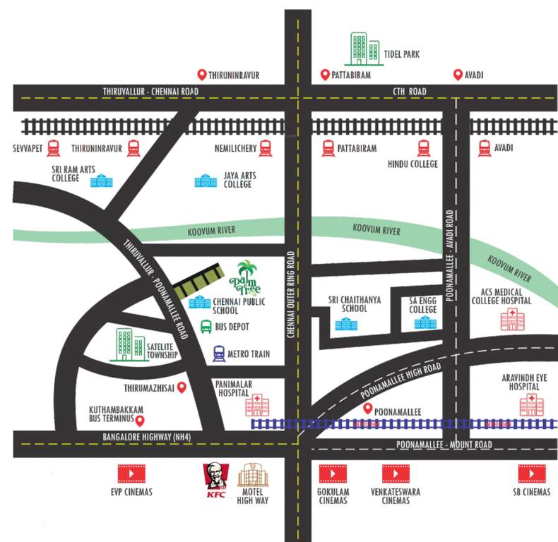  palm tree Location Plan