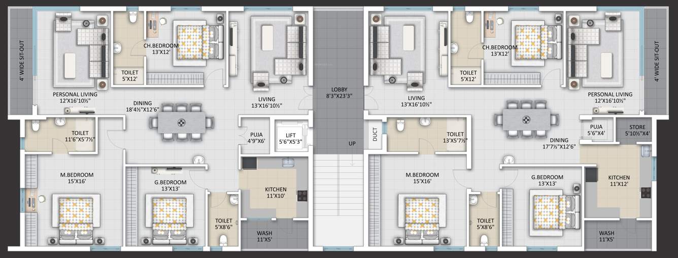  legacy by ista homes Legacy By Ista Homes Cluster Plan from 1st to 5th Floor