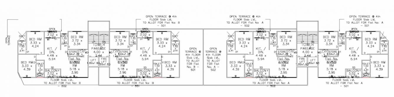 skyline Block A And B Cluster Plan For 5th Floor
