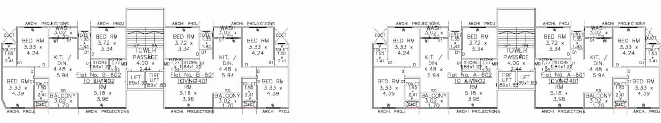 skyline Block A And B Cluster Plan From 6th To 14th Floor