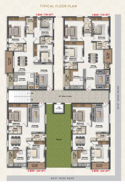  aspen Aspen Cluster Plan For Typical Floor
