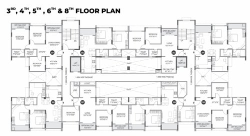  legacy-reverside Legacy Reverside Cluster Plan from 3rd to 8th Floor
