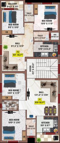  sai-prince Sai Prince Cluster Plan For 1st Floor
