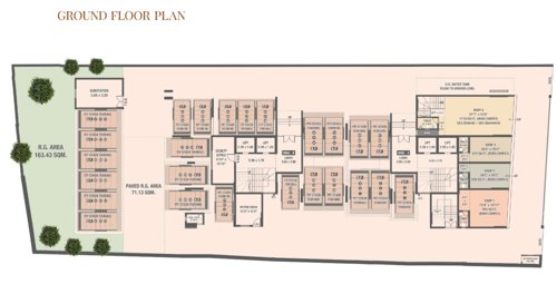  east-avenue A And B Wing Cluster Plan For Ground Floor