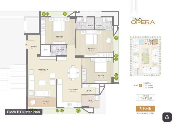  trilok opera Block B Cluster Plan