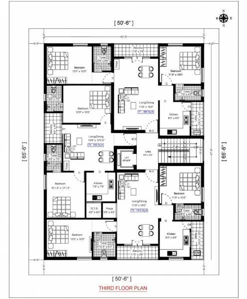  s-h-enclave S H Enclave Cluster Plan for 3rd Floor