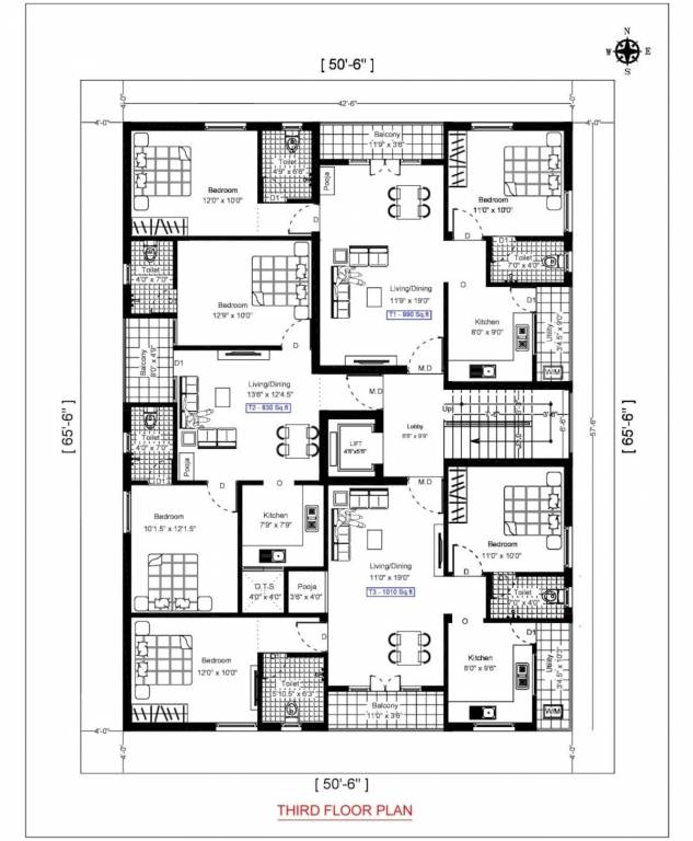  s h enclave S H Enclave Cluster Plan for 3rd Floor