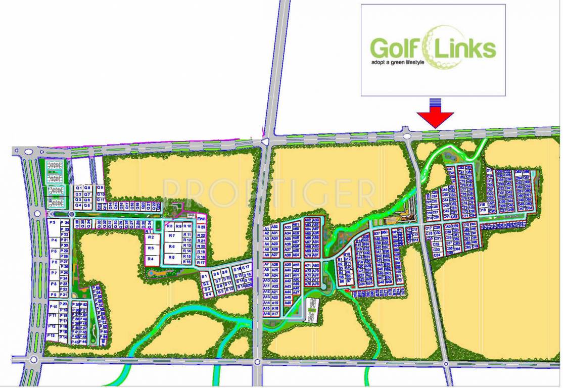 golf links sector c extension and e extension Layout Plan