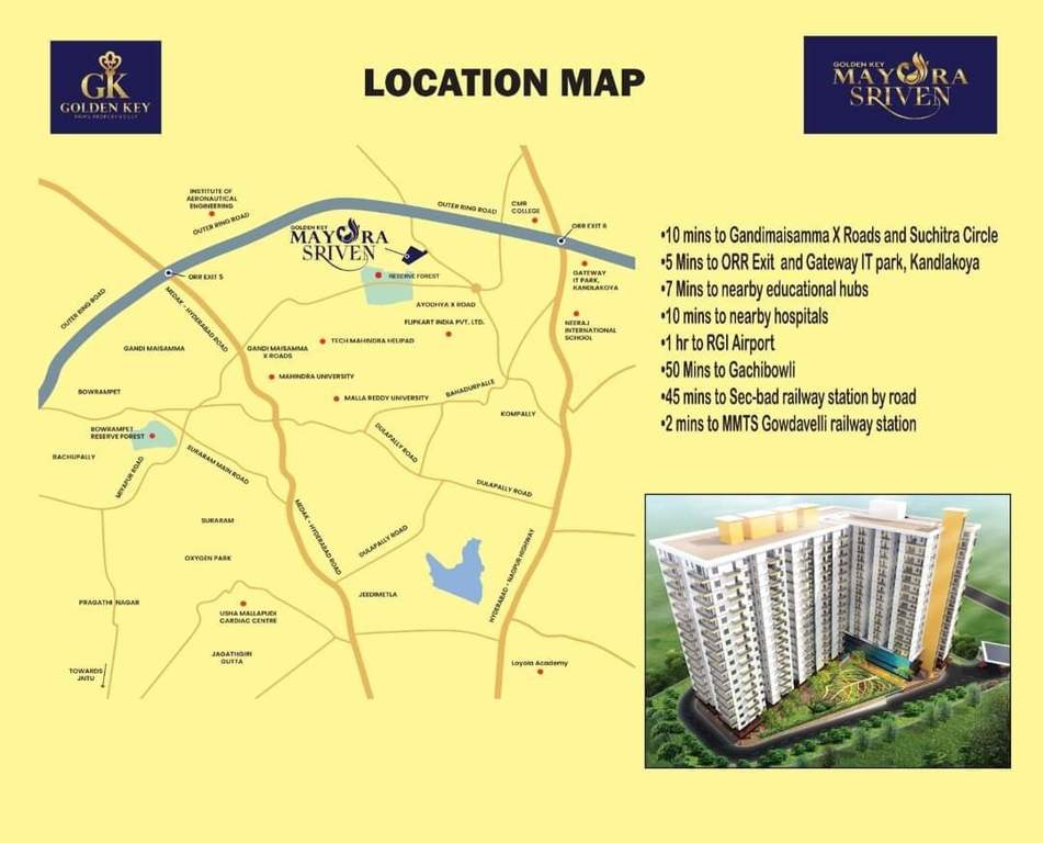  golden keys mayura sriven Location Plan
