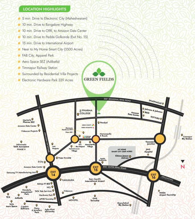  green fields Location Plan