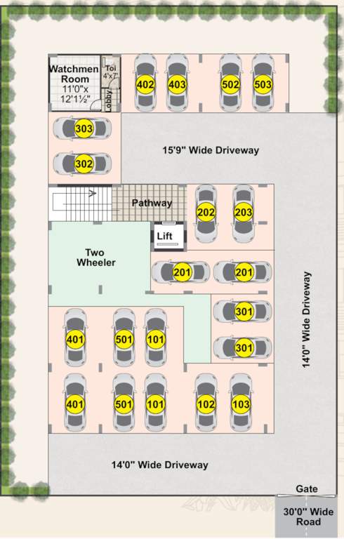  sri vasam Sri Vasam Cluster Plan For Ground Floor