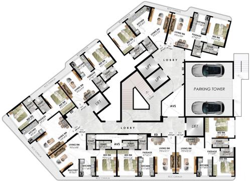 chs-adityaraj-prime Adityaraj Prime Cluster Plan 2nd, 6th From 8th, 13th From 15th, 20th To 22th Floor
