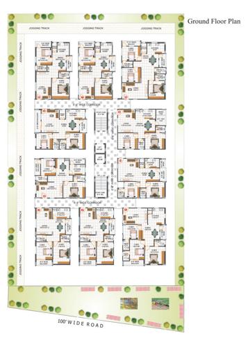  jagadamba-ayaan-residency Sri Vyshnavi Enclave Cluster Plan