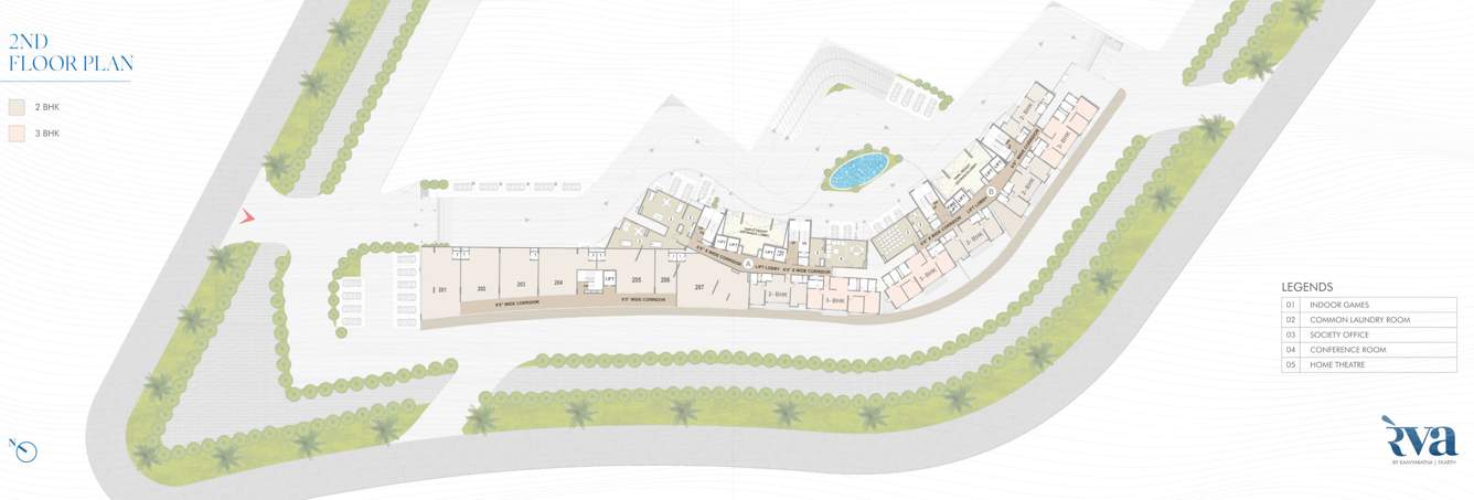  reva by kaavyaratna Block A Cluster Plan For 2nd Floor