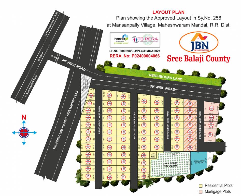  sree balaji county Layout Plan