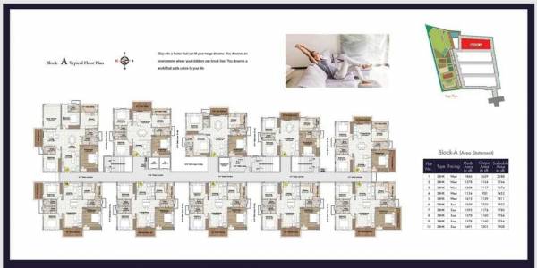  vedant Block A Cluster Plan for Typical Floor